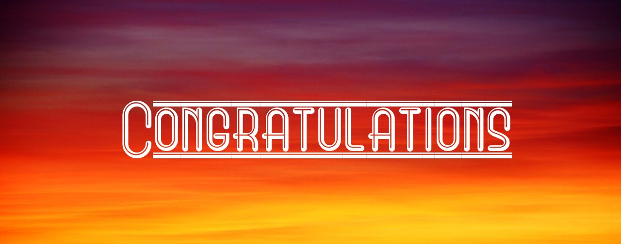 Congratulations