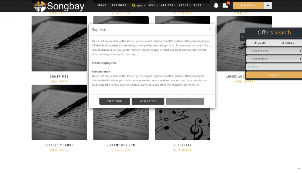 Collaboration at Songbay seeing all the details